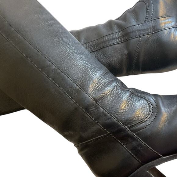RALPH LAUREN COLLECTION Purple Label Black Leather Over the Knee Boots 6.5 Italy - Picture 15 of 16